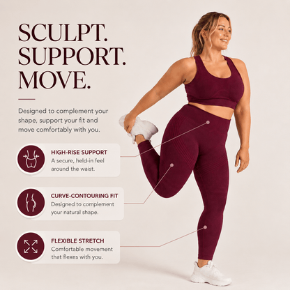 THE OSHE high-rise sculpting leggings with curve-contouring fit and flexible stretch